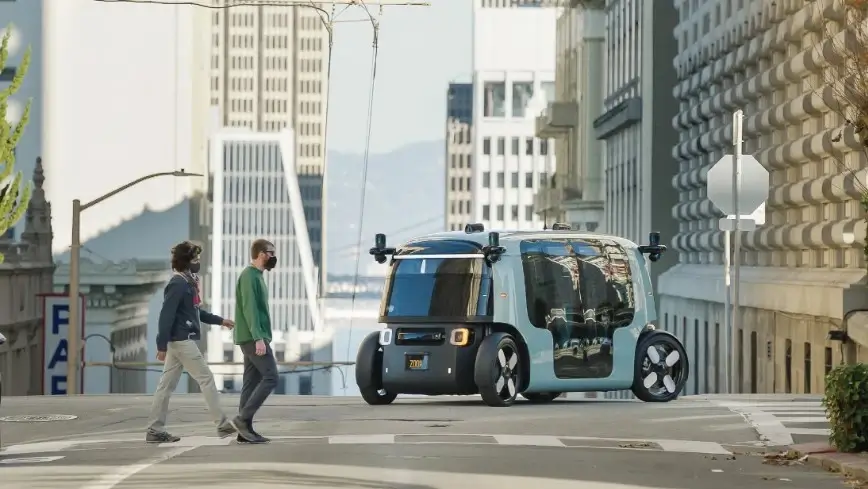 Amazon Self-Driving Taxi Zoox on Public Roads in California