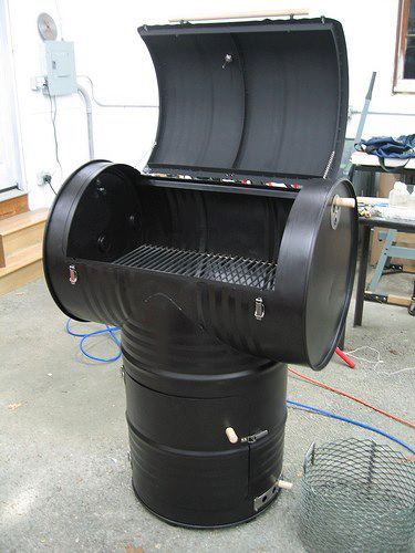 simple easy to build drum grilling ideas bbq cooking grilling machine