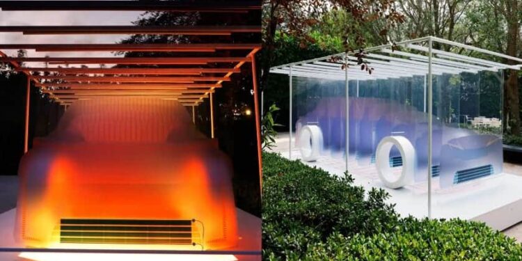 marjan van aubel turns solar lexus sculpture at miami