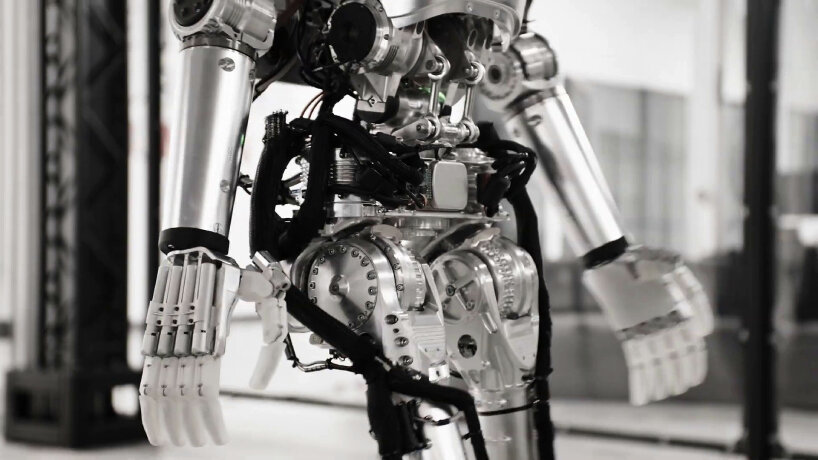 close-up view of BMW and Figure AI humanoid robot