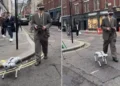 London Streets are Shocked as a Robodog Walks with a Man Wearing Apple Vision Pro
