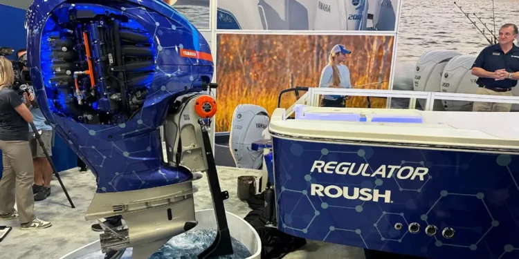 Yamaha's prototype hydrogen outboard and vessel on show at Miami Boat Show 2024