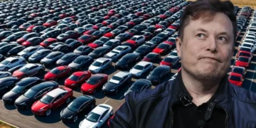 Tesla's Massive Stockpile of Unsold Cars Is Visible from Space
