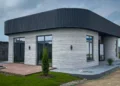 The 3D-printed house was made with COBOD's BOD2 printer